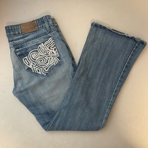 Diesel Cropped Embroidered Jeans Size 32
